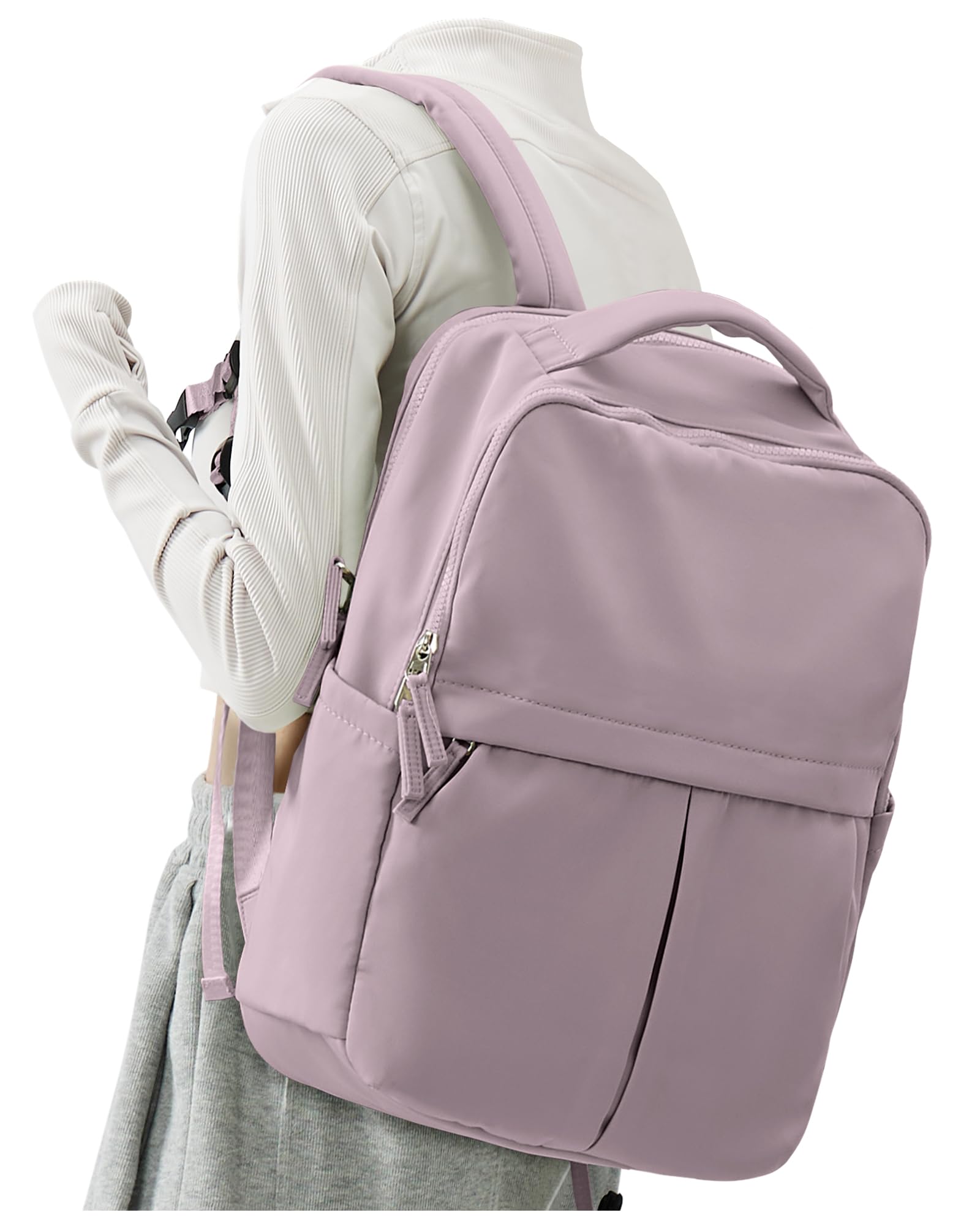 suratio Laptop Work Backpack for Women - 15.6 Inch Laptop Compartment, Lightweight Waterproof Large Travel Backpack for College, Nurse & Teacher,