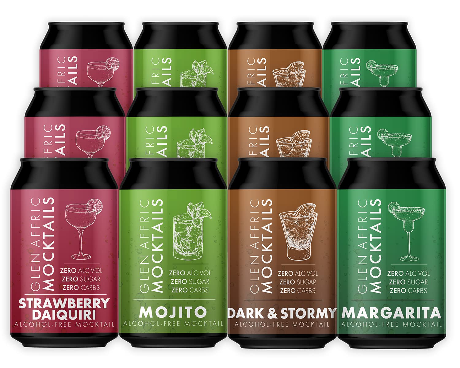Buy Glen Affric Sugar Free Mocktail Drink (330ml x 12 Cans Mixed Pack