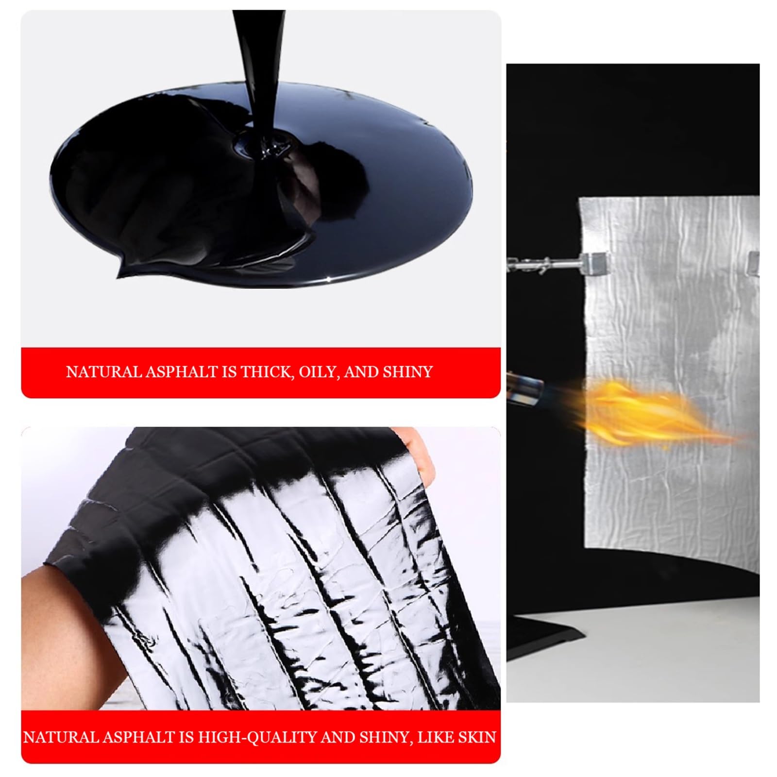 Tela Asfaltica Autoadhesiva，Cinta autoadhesiva de sellado resistente a la intemperie, fieltro autoadhesivo, cinta autoadhesiva de betún for reparación de techos(THK1.2mm/W0.5*L5m)