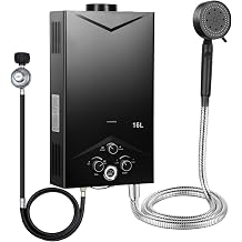 4.21GPM Tankless Gas Water Heater, 167F Instant Hot Water for RV Camp