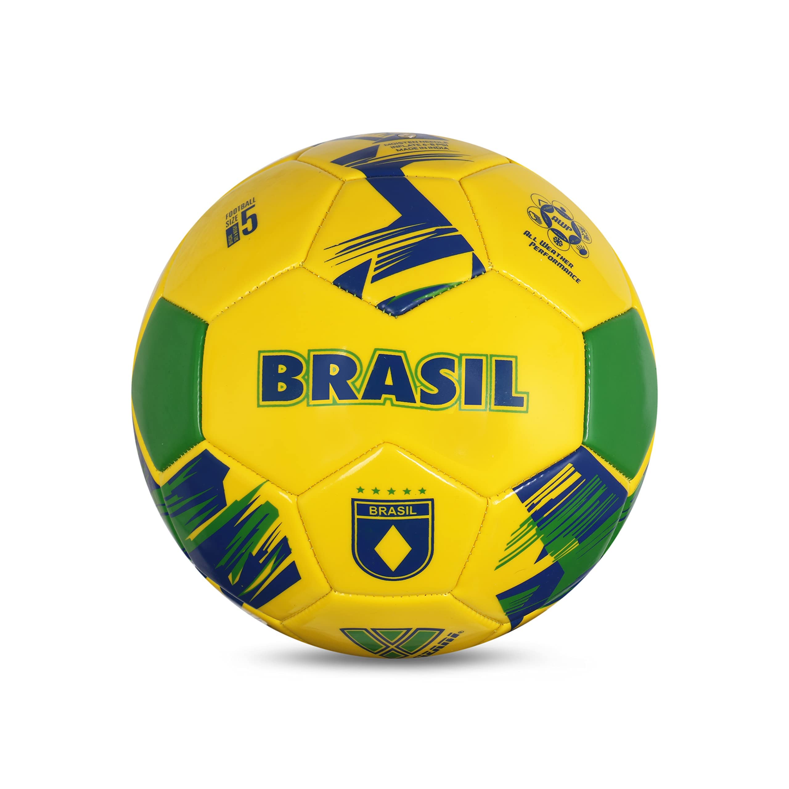 Vizari National Team Soccer Balls | Eight National Team Countryballs to Choose from (3, Brasil Yellow)