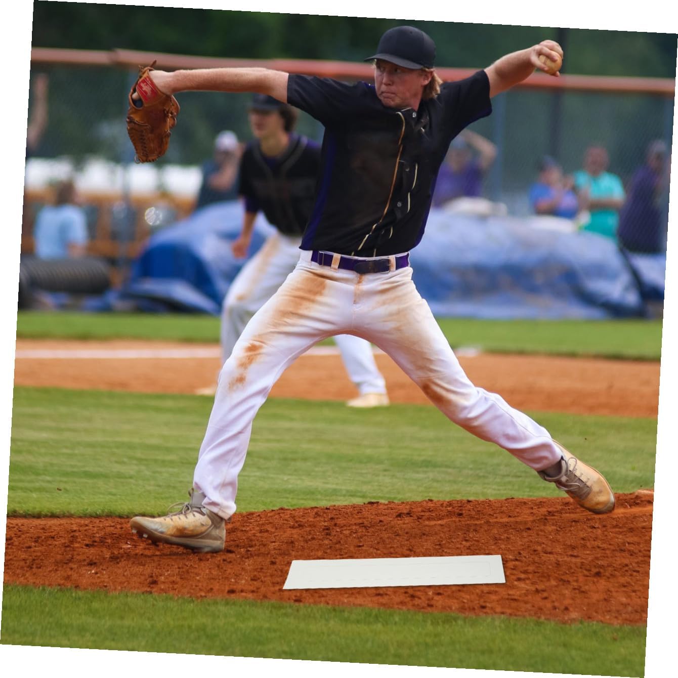 5-Piece Waterproof Baseball Baseboard Set Non-Slip Rubber Home Plate for Training and Games Sturdy Base Mat for Boys and Girls and Adults