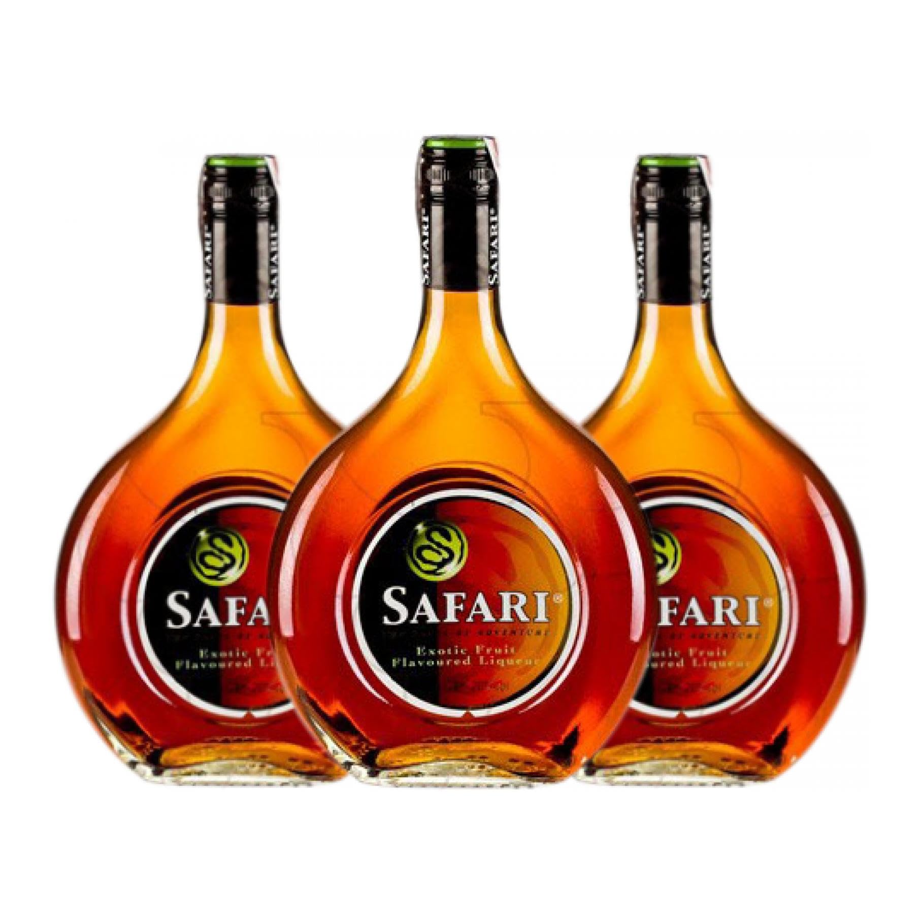 Licores Safari Botella Misil 1 L (Caja de 3 Botella Misil de 1 L)