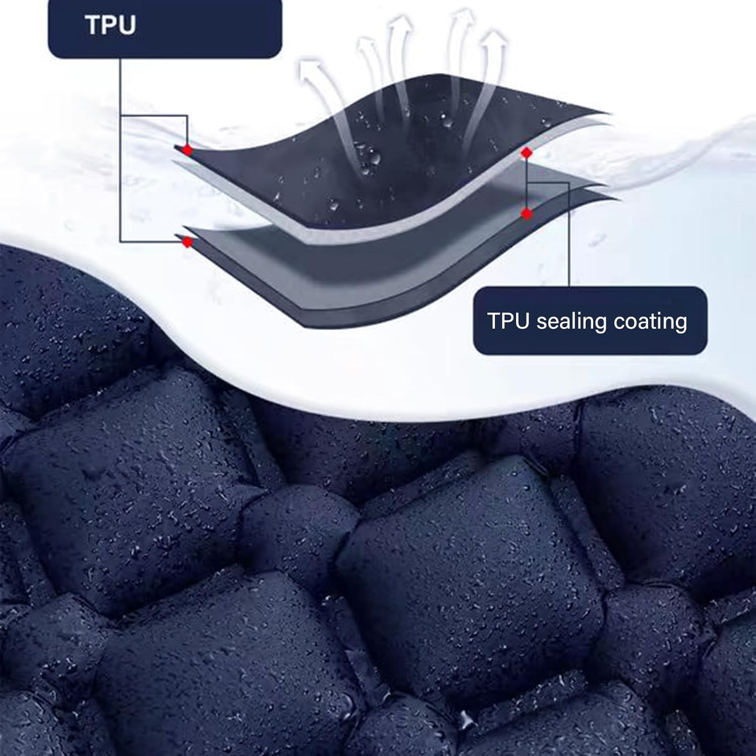 Camping Sleeping Mat Folding Pad Inflatable with Pillow Backpacking Camping Air Mattress Outdoor Inflatable Sleepings with Pillow