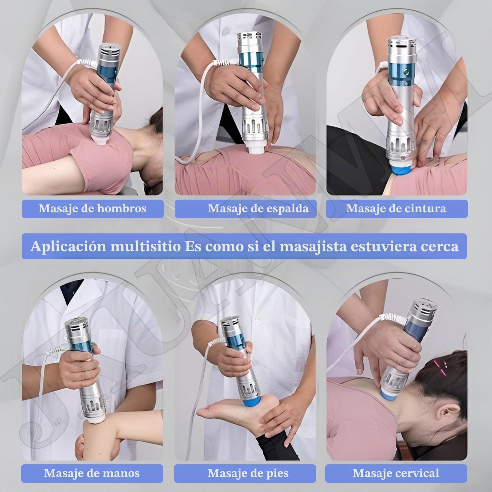 Máquina de Terapia de Ondas de Choque, ESWT, Herramienta de Masaje para la relajación Muscular, Alivio del Dolor por Ondas de Choque con 10 Cabezales V80-B