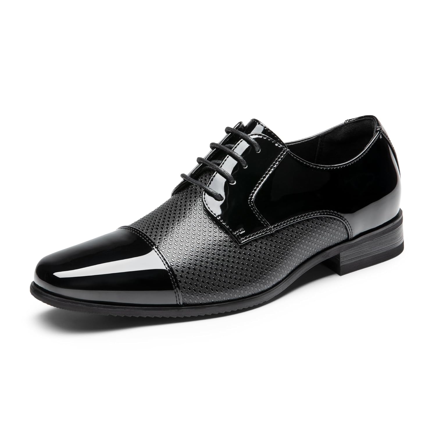 Bruno Marc Mens Patent Tuxedo Dress Shoes Classic Lace-up Formal Oxfords