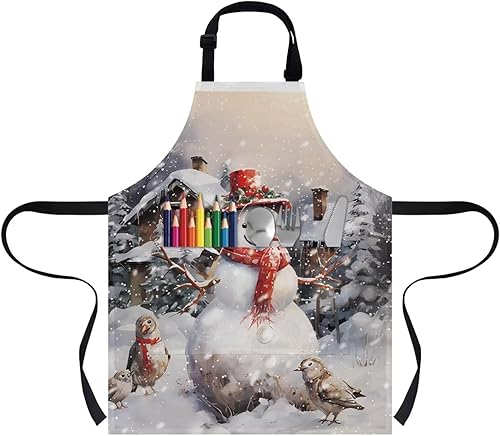 Vista 127 de doginthehole Delantal para niños con bolsillo para niños y niñas, delantales de chef ajustables con 2 bolsillos para cocinar, pintar