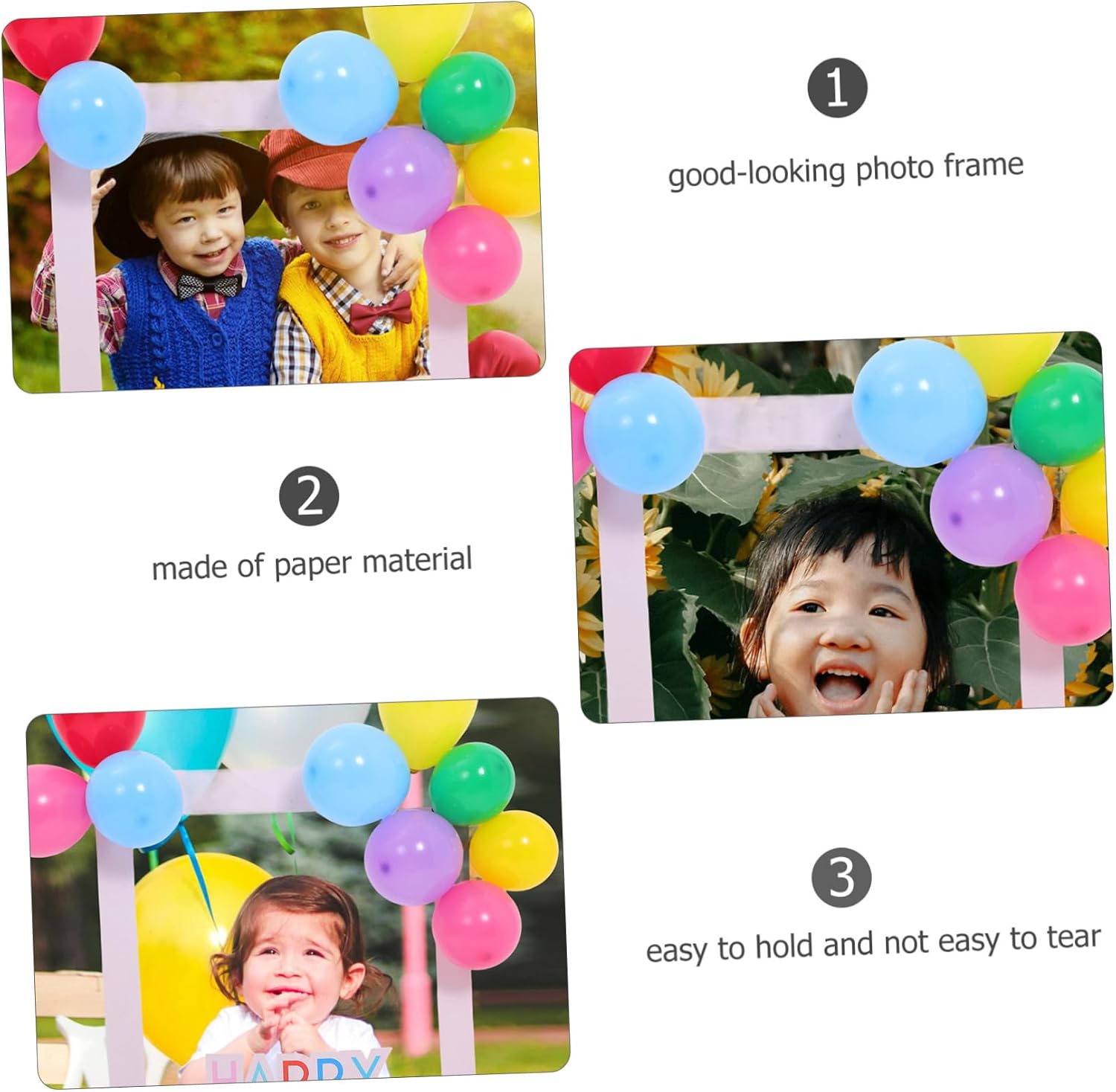 LIFKOME Festival Photo Frame Stand Birthday Party Props DIY Photo Booth Frame Party Decorations