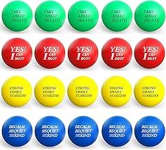 Kasyat 20 Pcs Motivational Stress Balls Bulk Colorful Stress Relief Balls with Inspirational Quotes Small Funny Foam Party Favors Gifts for Anger Fidget Relief Hand Exercise Motivating Supply