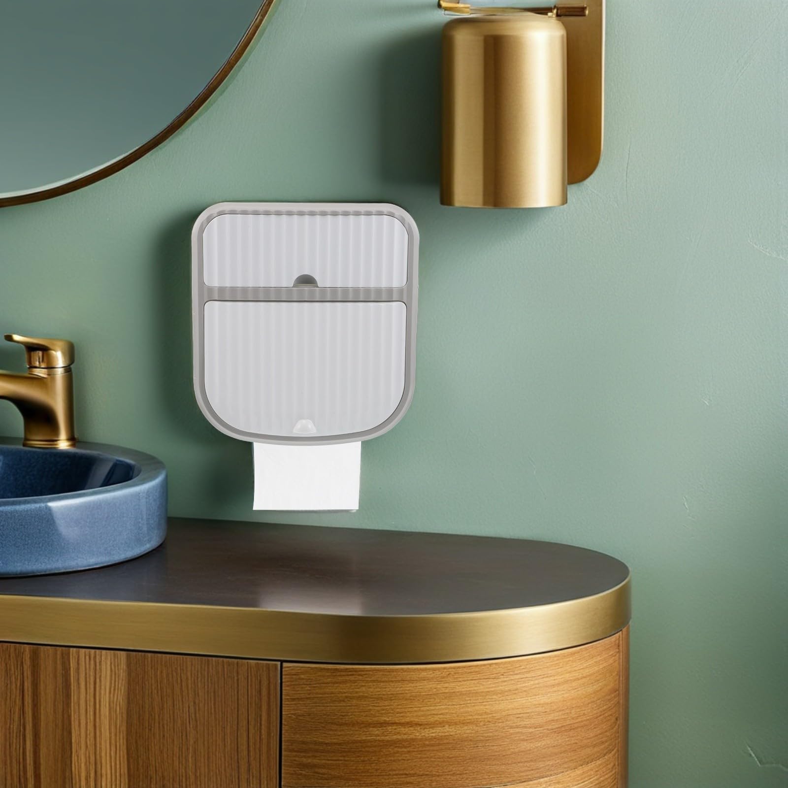 Dispenser di Carta Igienica da Parete Bianco in Plastica