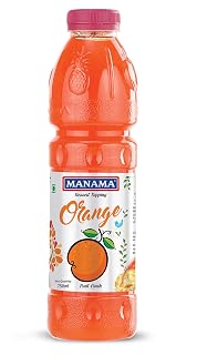Manama Orange Crush | Fruit Topping for Ice Creams, Cakes, Pastries and Shakes, 750ML Bottle