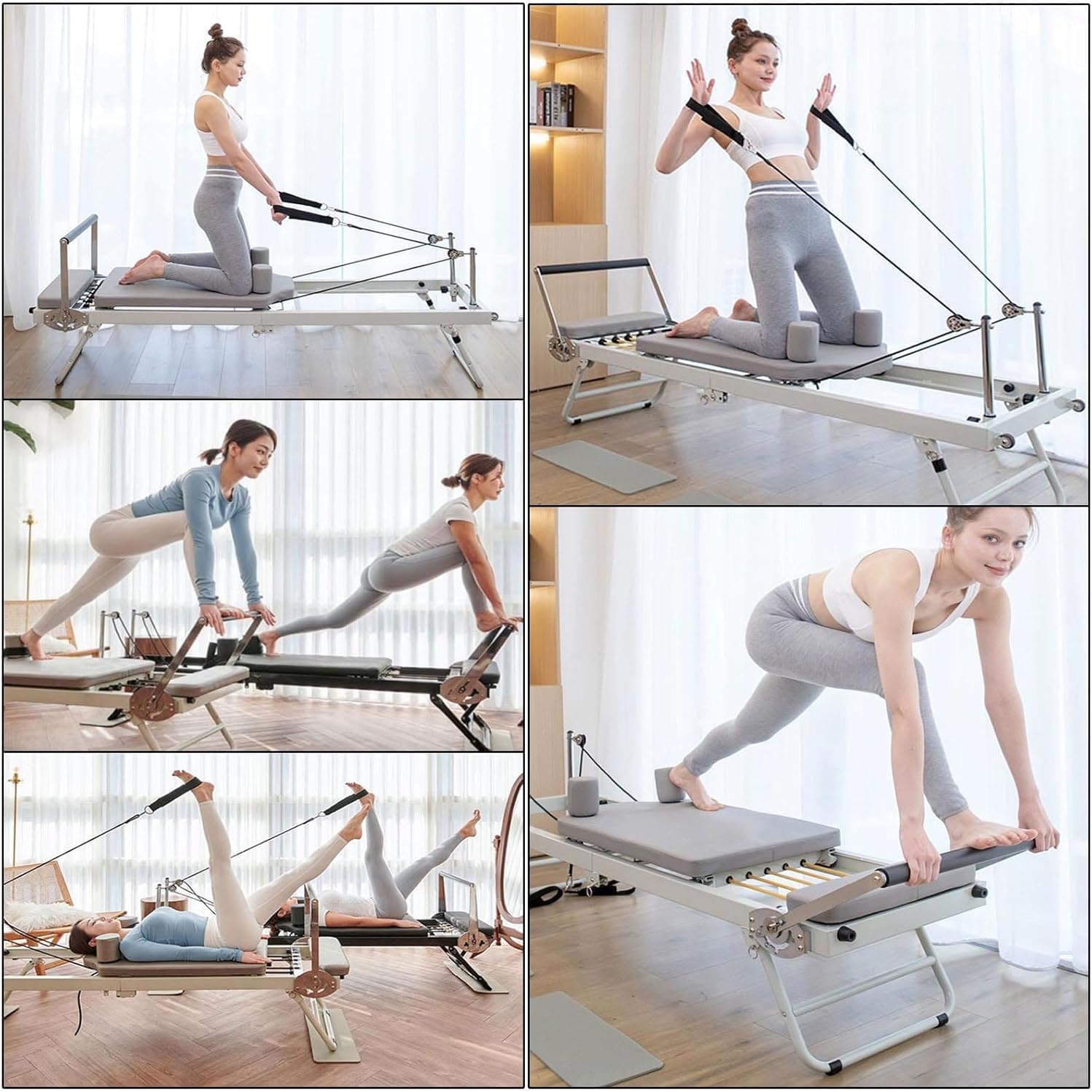 ピラティス リフォーマー マシン ホームジム機器 スプリング付き