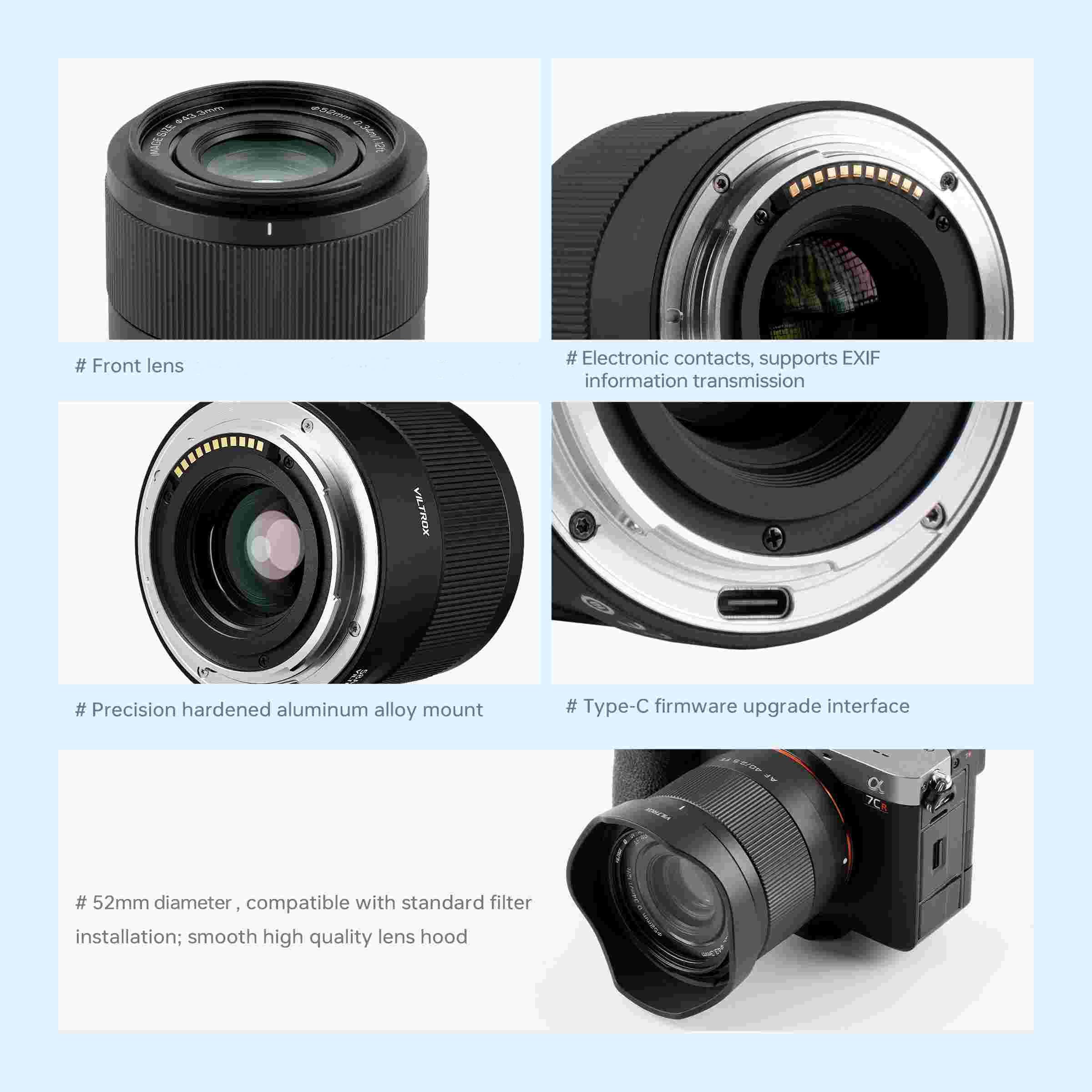 VILTROX AF 40mm F2.5 FE Mount Lens for Sony, 40mm f/2.5 Full Frame