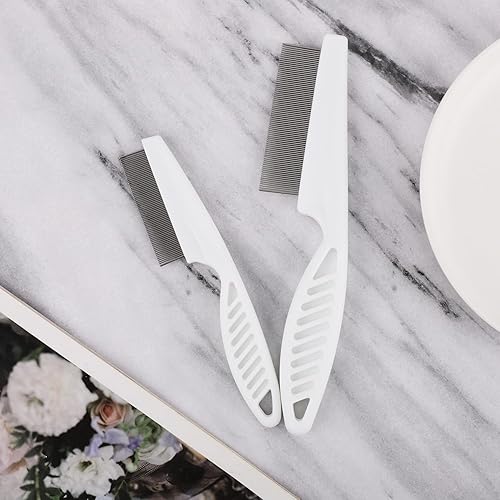 Miniatura 4 de Peine multifuncional 2 en 1 para el pelo de mascotas, acero inoxidable y ABS, 2 paquetes, para aseo y despeinado, peine para gatos y perros