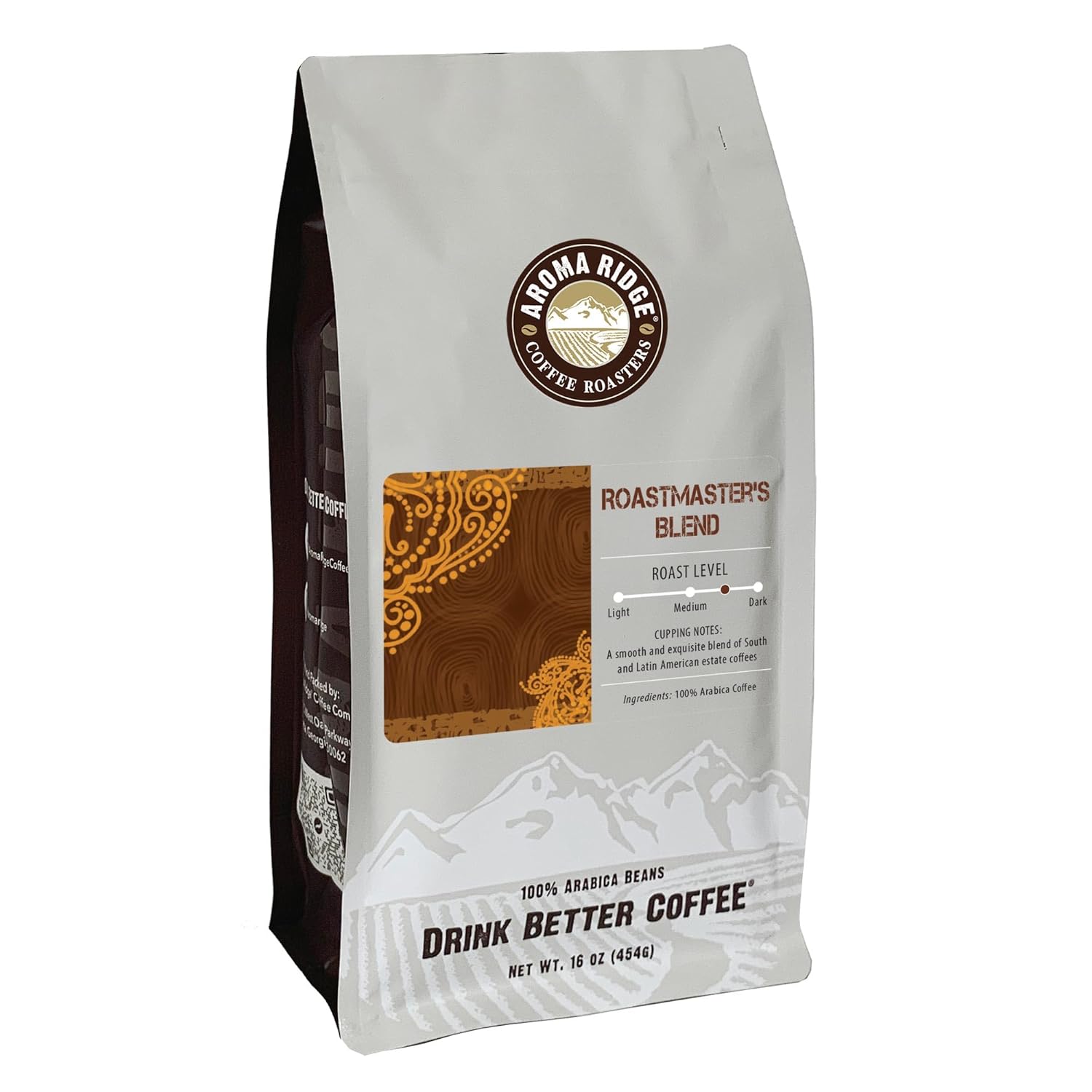 Aroma Ridge Butterscotch Toffee Swiss Water Process Decaf Flavored Coffee, 16 ounces, Whole Bean FlavorSeal Bag