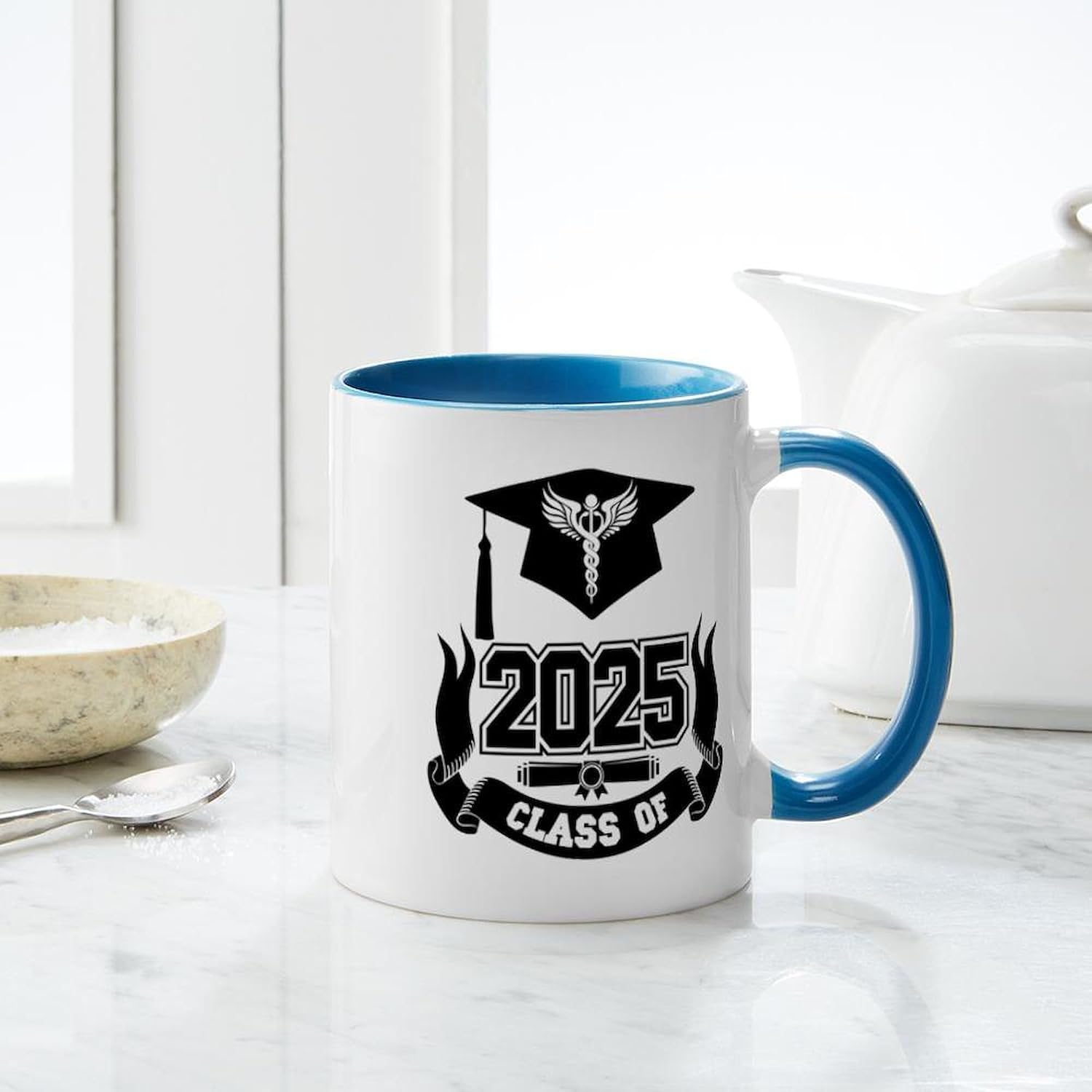 CafePress Caduceus Medical School Graduate Class Of 2025 11 oz (325 ml) Ceramic Coffee Mug