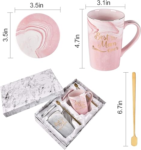 Miniatura 6 de YHRJWN Taza de café de mármol con texto en inglés "Best Dad and Mom" Mom and Dad Ever, regalo para mamá, papá de hija, hijo, regalo para pareja,