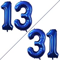 Vista 233 de GOER Globos con el número 80 para decoraciones de fiesta de cumpleaños número 80, globos de helio de aluminio jumbo de 42 pulgadas para 80 Oro rosa