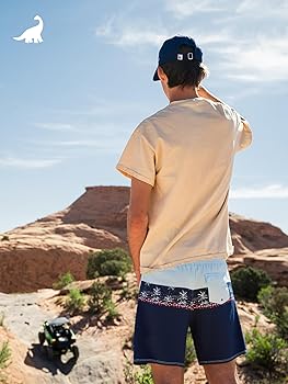 SURF CUZ Men's Board Shorts 4-Way Stretch Swim Trunks Quick Dry