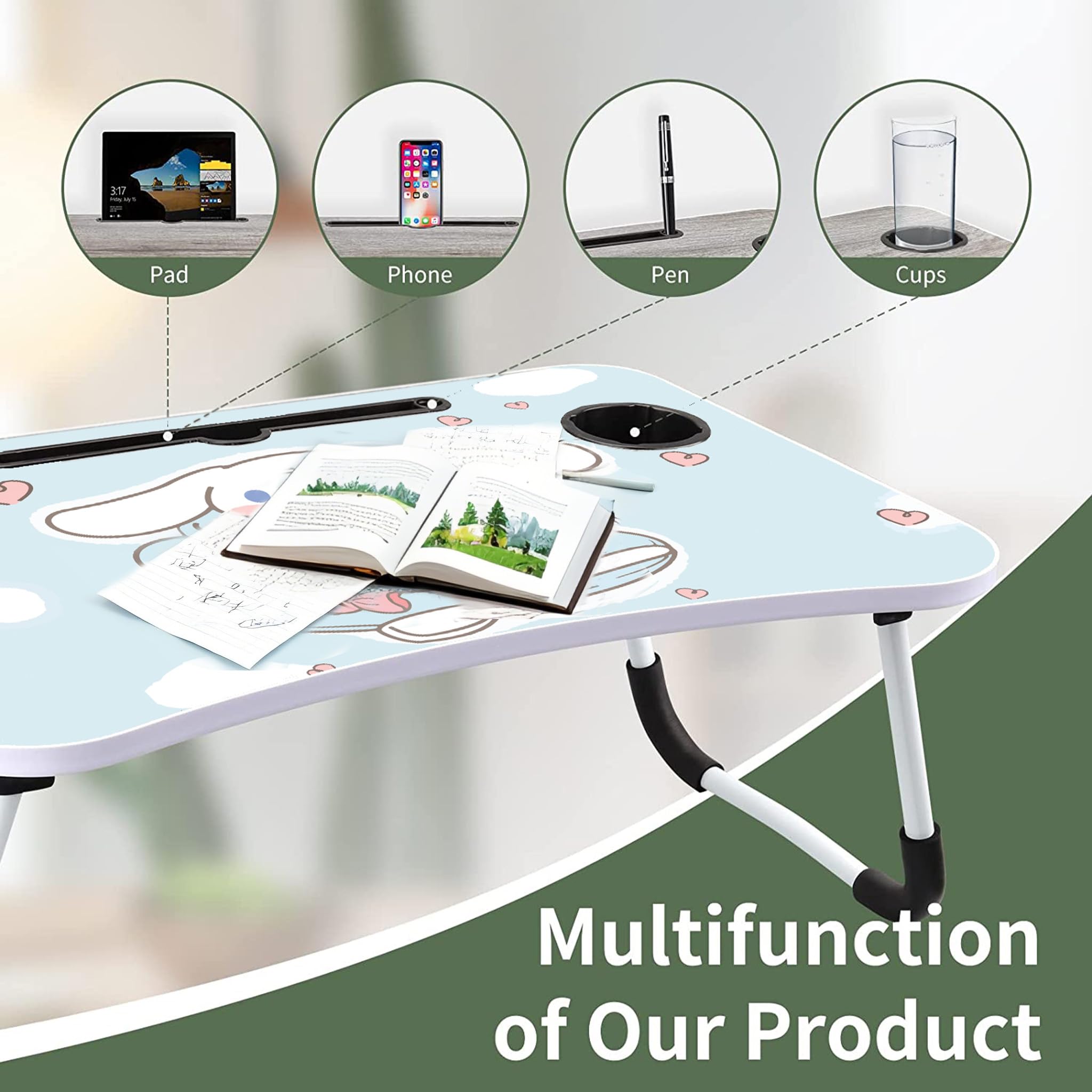 Amazon.com: Kawaii Laptop Desk Foldable Kawaii Bed Desk Table Cute