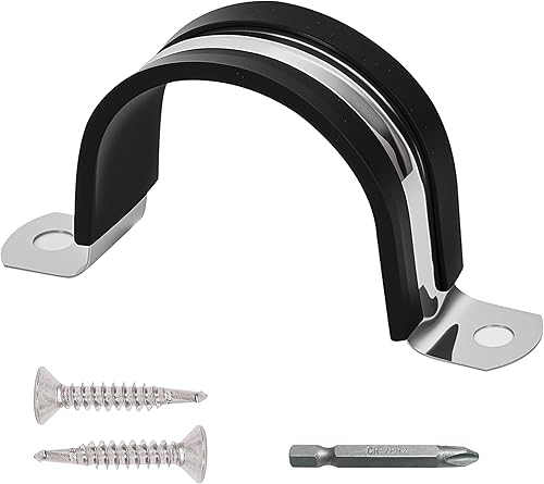 Miniatura 13 de Abrazaderas de tubo de 1-1/2 pulgadas (Φ38MM) - Acero inoxidable 304 y forro de goma, paquete de 10