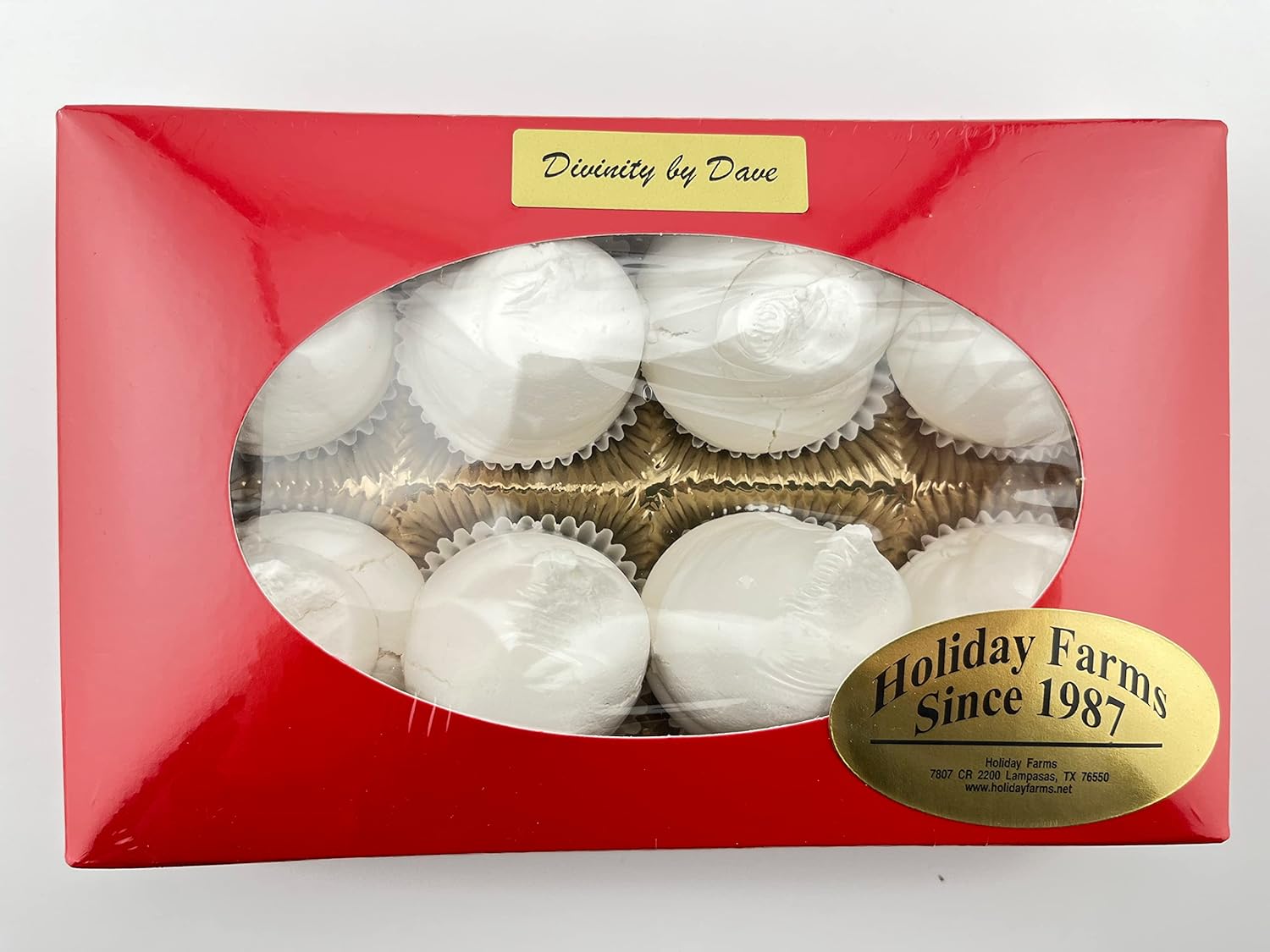 8 Piece Divinity Gift Box (Without Pecans) Old Fashioned Divinity, Just Like Home Made