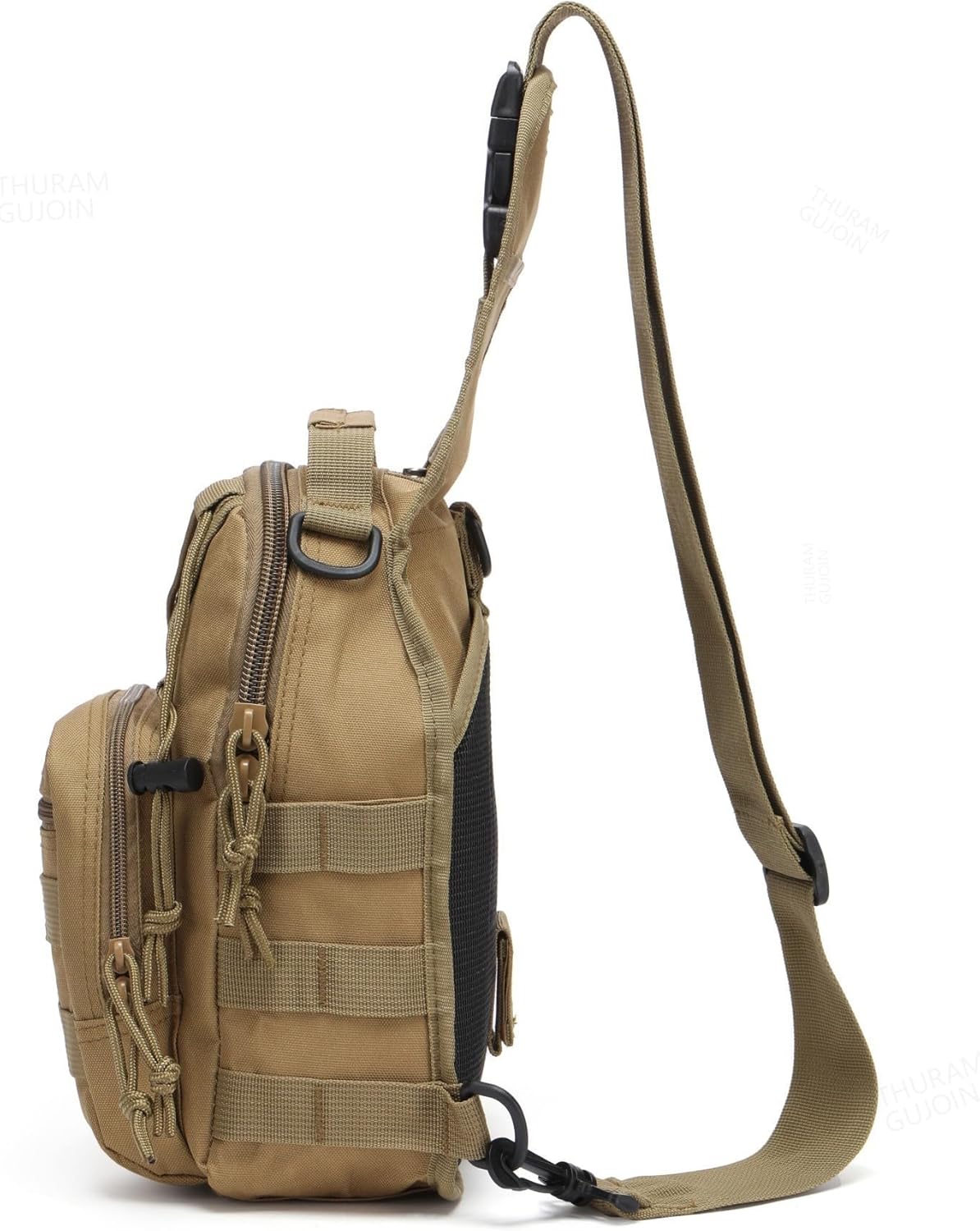 Outdoor Tactical Bag Backpack Military Sport Bag Pack Sling Shoulder Bags for Everyday and Outdoor Adventures (Khaki) - Image 5