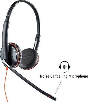 Bundle Plantronics® (Poly) Blackwire 3225 USB-A Kulaklık, Kulak Üstü Mono Kulaklık Kablolu, PC, Mac, Tablet ile Uyumlu, Tip-C 4 Bağlantı Noktalı Hub ile birlikte gelir