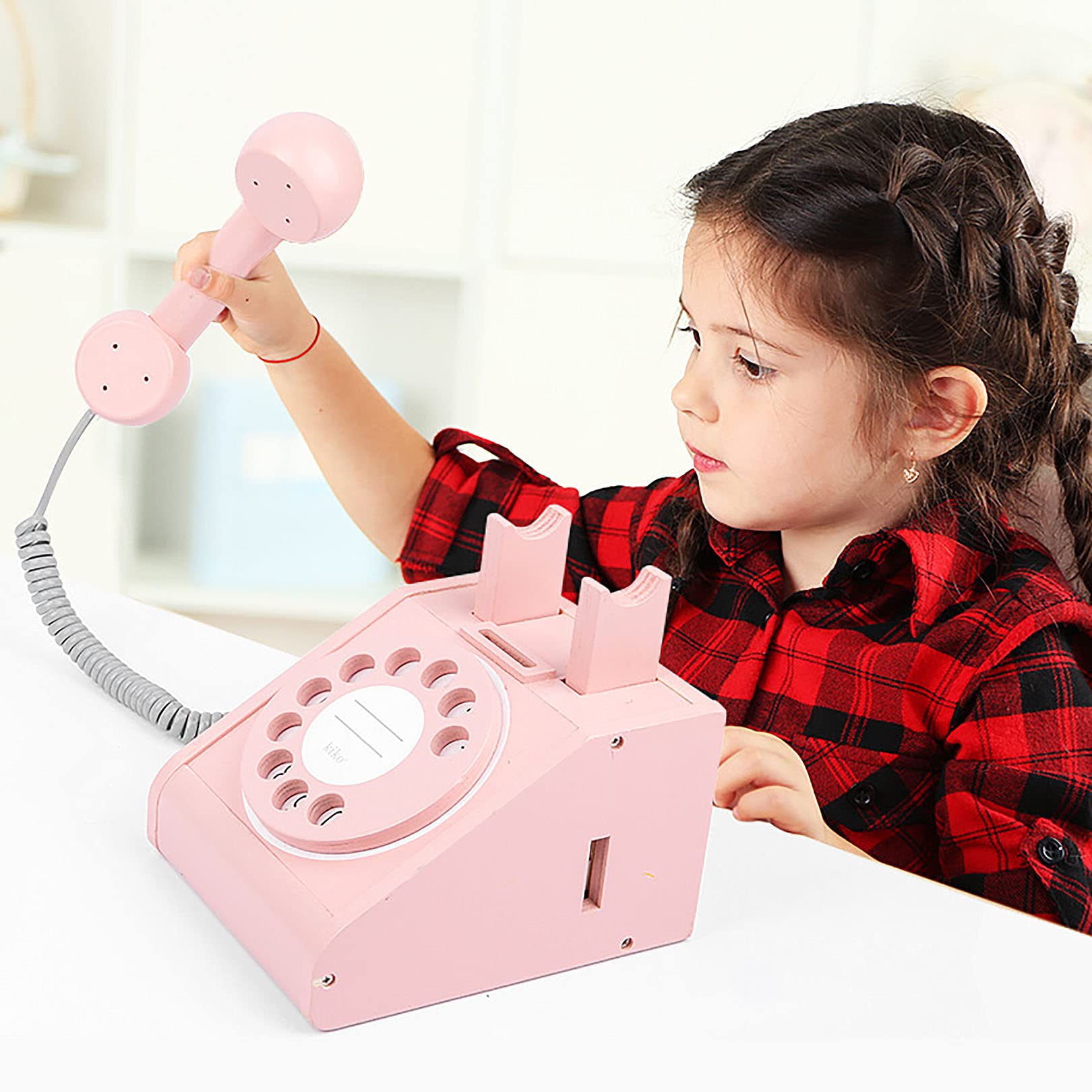 Delaman Telefono Vintage In Resina – Ornamento Da Scrivania Retrò Per Ufficio E Casa