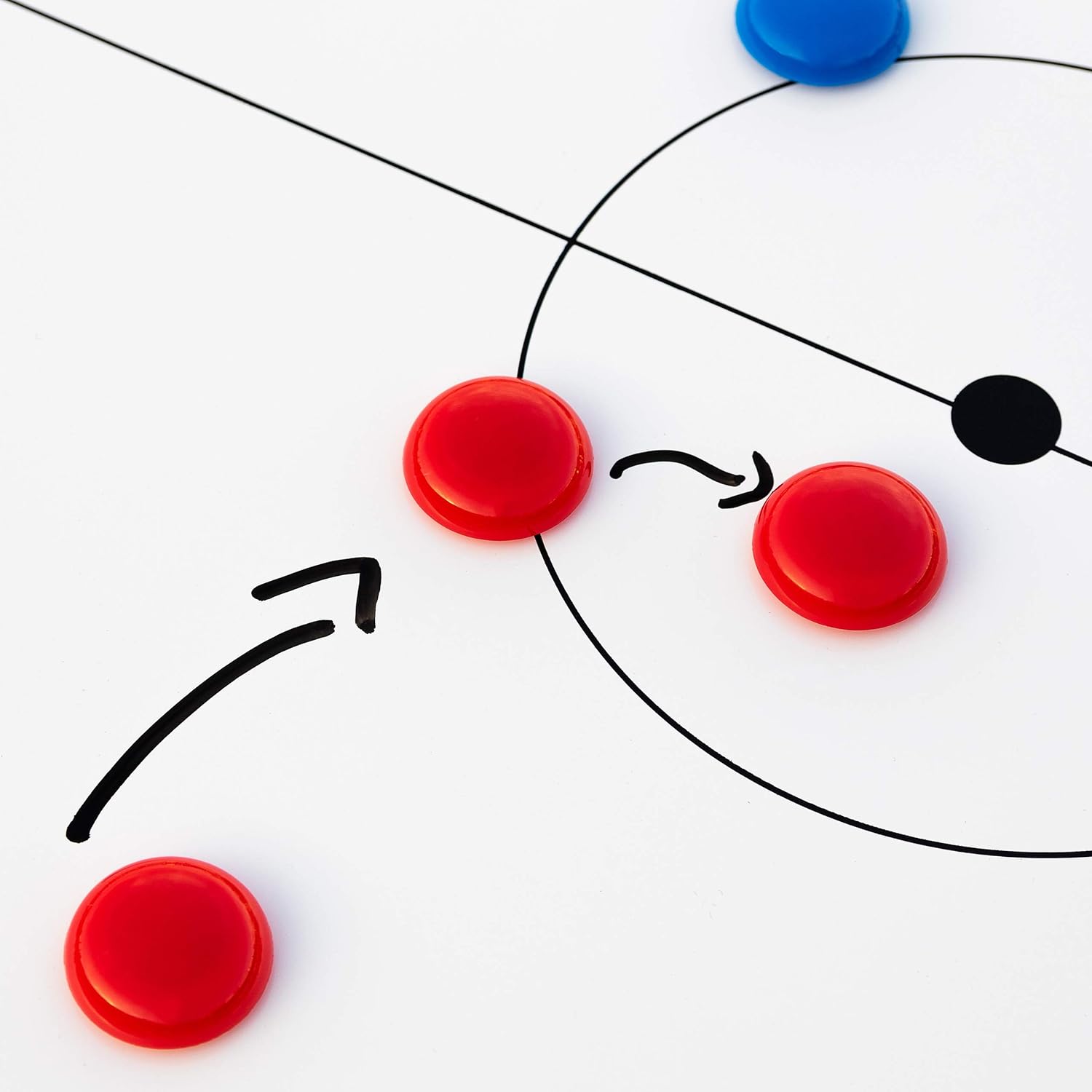 FORZA 35x24in Double-Sided Soccer Coaching Whiteboard - Magnetic Dry Erase Board with Markers, Eraser for Tactical Planning