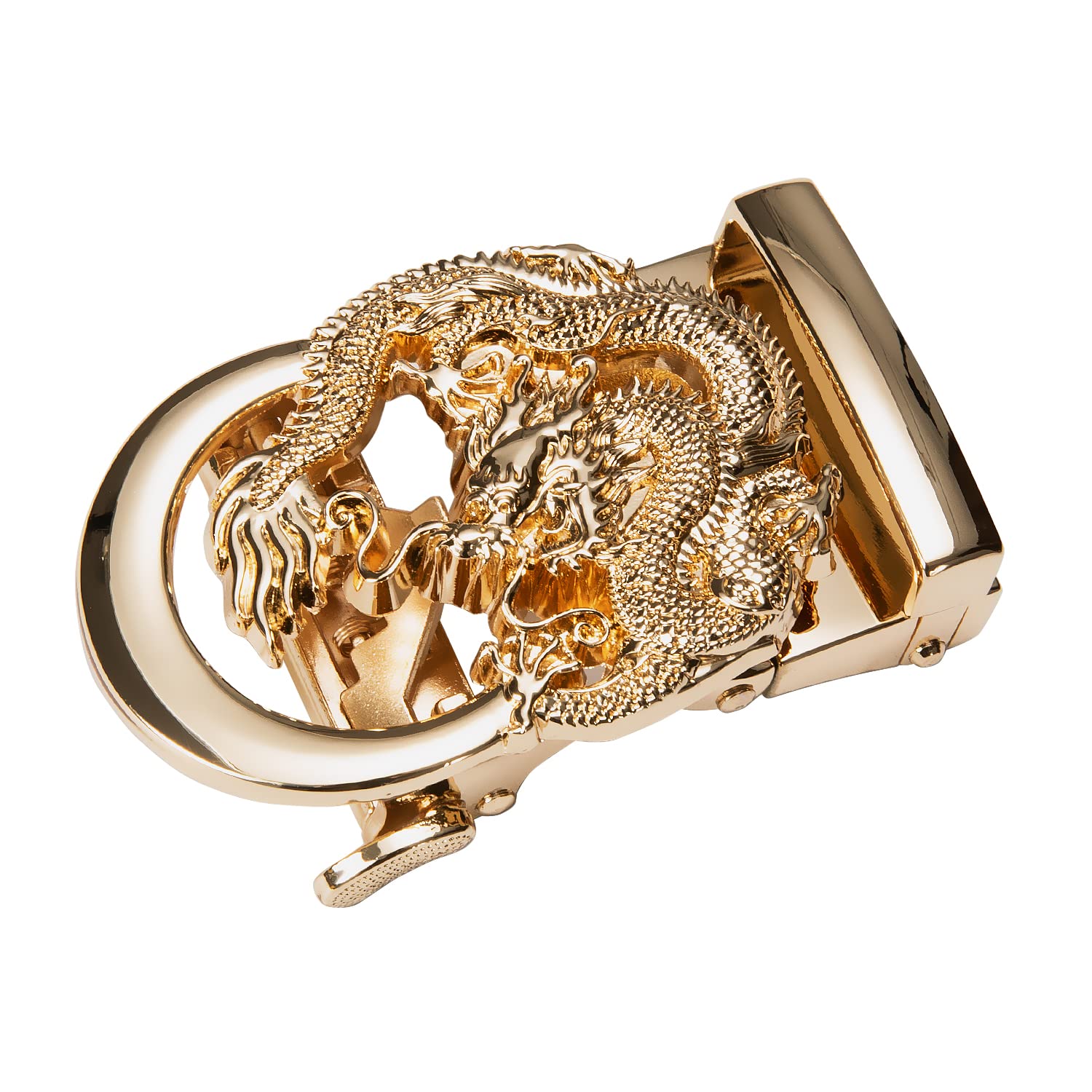 Barry.Wang Mens Ratchet Belt Buckle Only 40mm,Genuine Leather Strap Replacement Belt Width 1 3/8",Cut for Fit