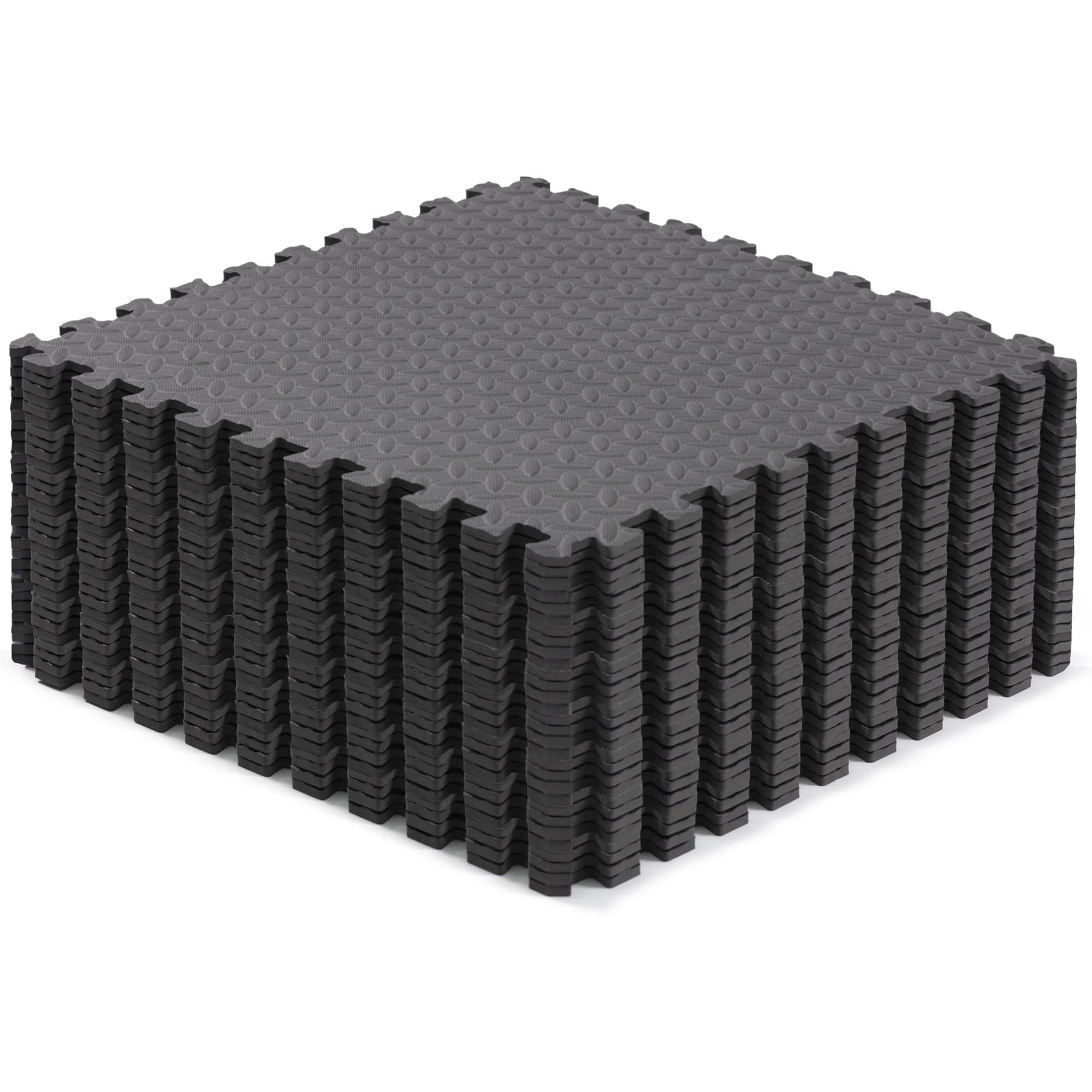 Yes4All 24SQFT-120SQFT Puzzle Exercise Mat for Home Gym, EVA Interlocking Foam Floor Tiles with Border for Workout Equipment