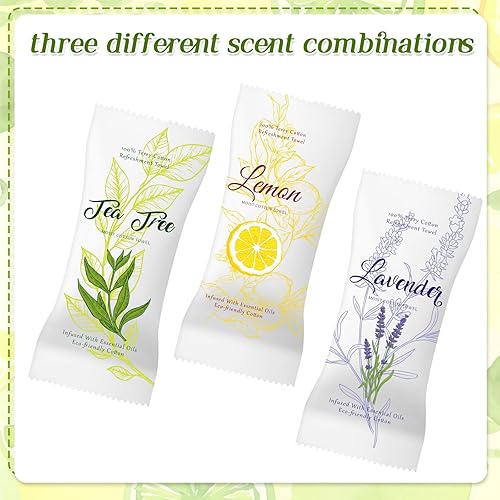 Miniatura 3 de 240 toallas de algodón húmedo, toallas húmedas envueltas individualmente, toalla facial desechable de 8.6 x 8.6 pulgadas, toallitas de limpieza