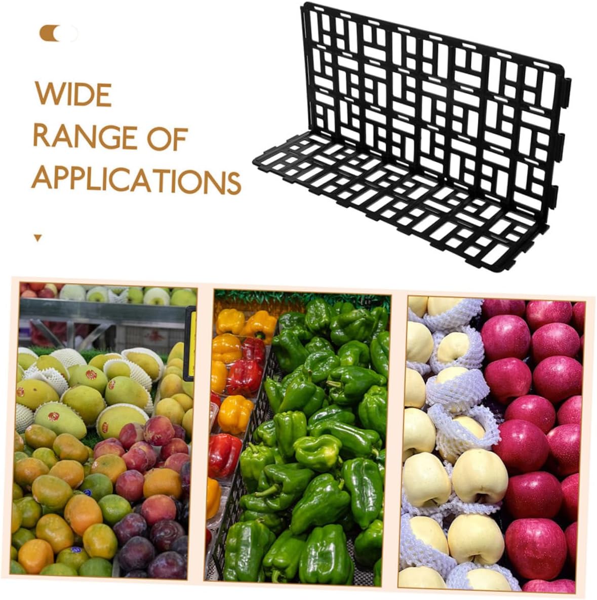 2pcs Supermarket Shelf Guardrail Retail Shelf Organizer Fresh Food Display Rack Baffle Fence Efficient Fruit Vegetable Separator
