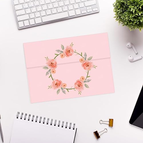 Miniatura 5 de Ouzoustate Paquete de 100 sobres rosas de 5 x 7 pulgadas, sobres A7 para invitaciones de tarjetas, bodas, fiestas de cumpleaños, baby shower