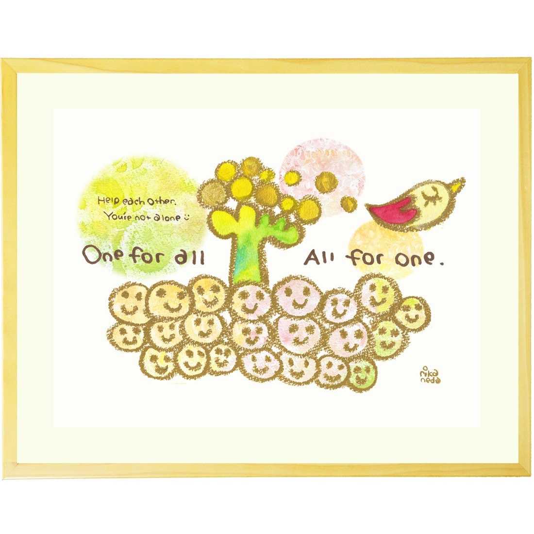 Amazon.co.jp: 絵画インテリア 「One for all All for one (一人