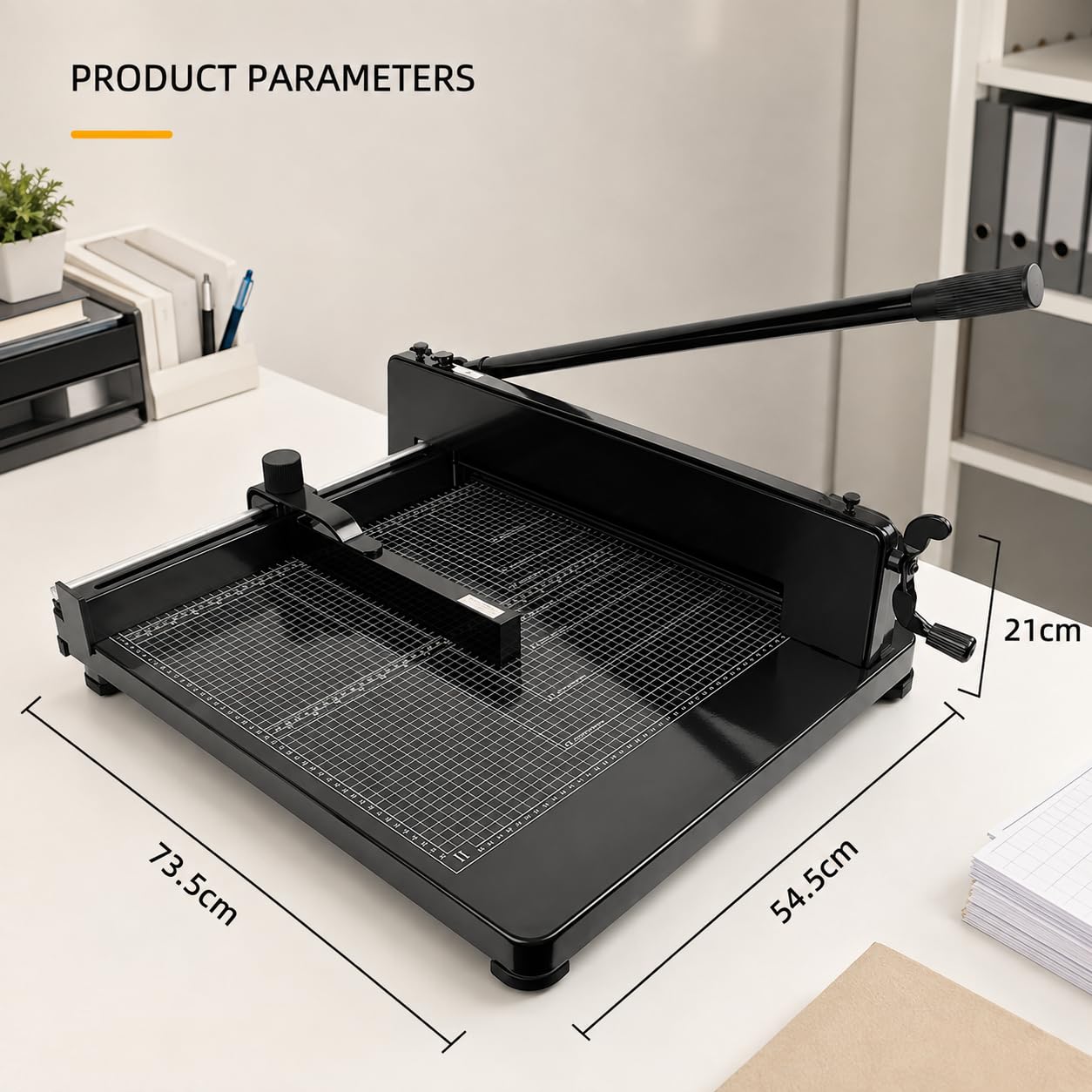 Taglierina per carta resistente, formato A4, 440 mm, manuale con blocco di
