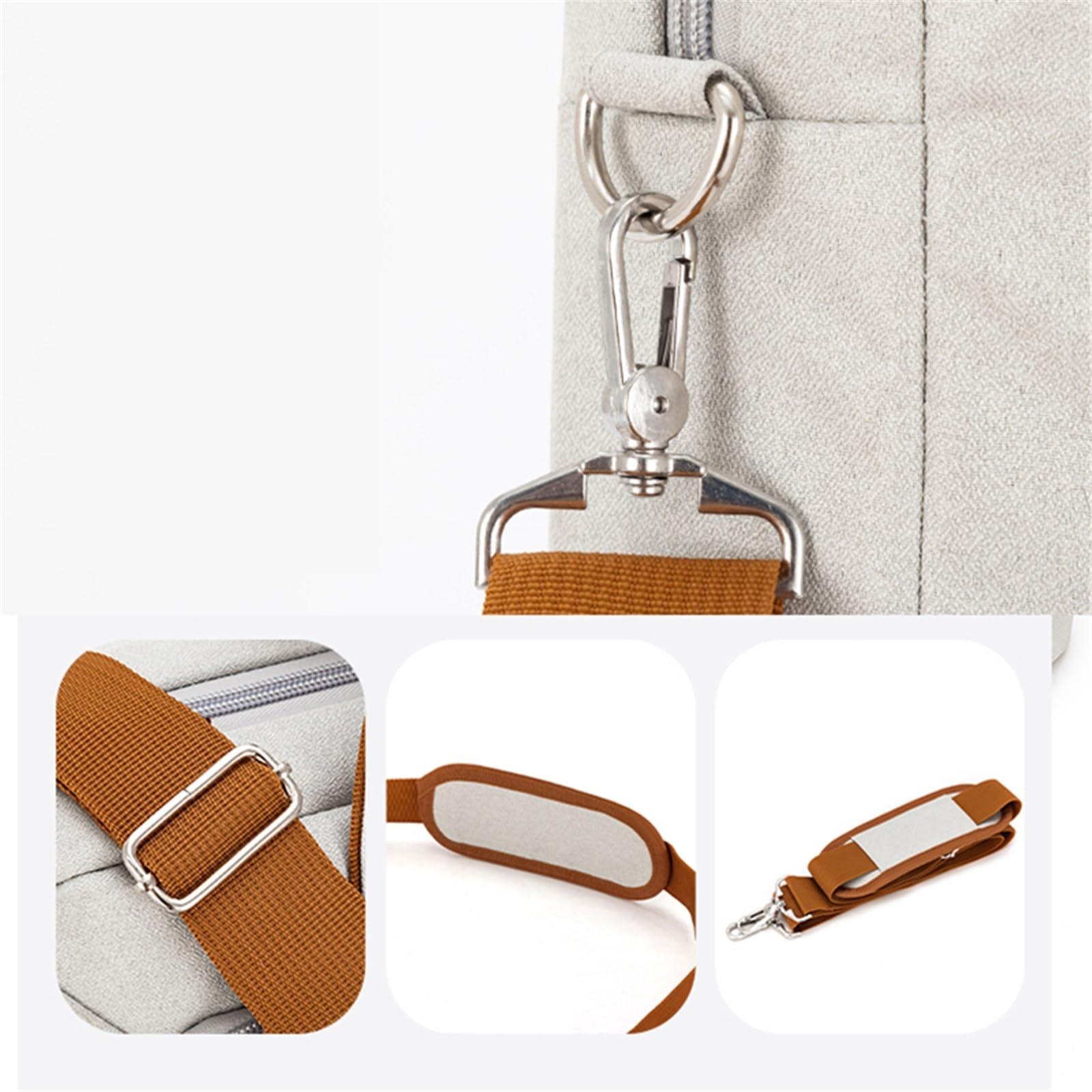 Negocios Bolsa for ordenador portátil, maletín de viaje negocios nailon, funda for hombro for viajes, trabajo oficina Maletín