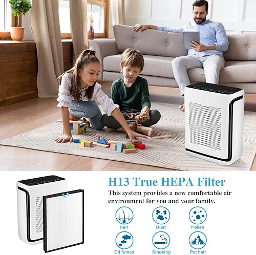 Miniatura 4 de Paquete de 2 filtros de repuesto Vital 200S compatibles con purificador de aire Levoit Vital 200S, repuesto de filtro HEPA inteligente H13, número