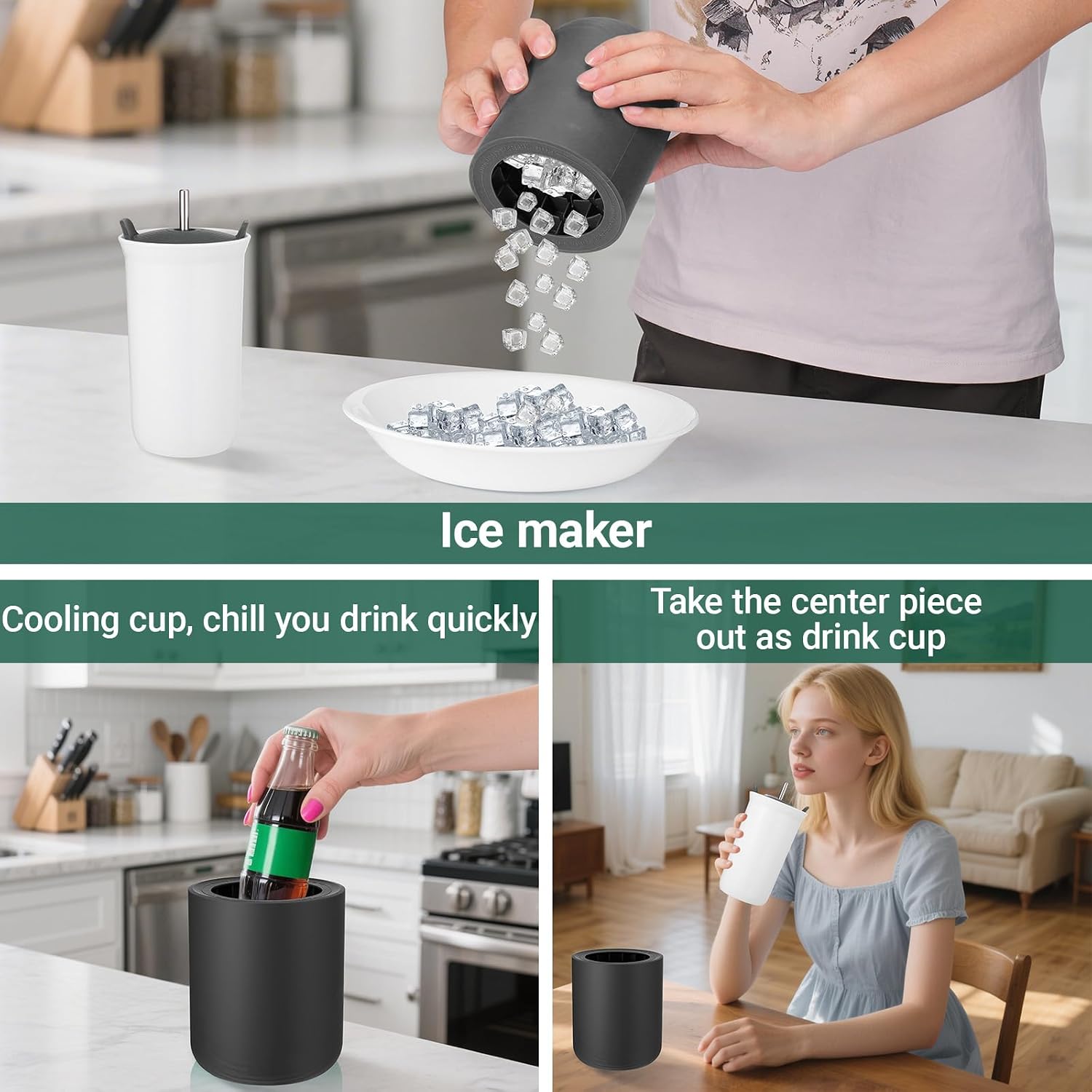 Multi-functional Ice Maker and Beverage Cooler