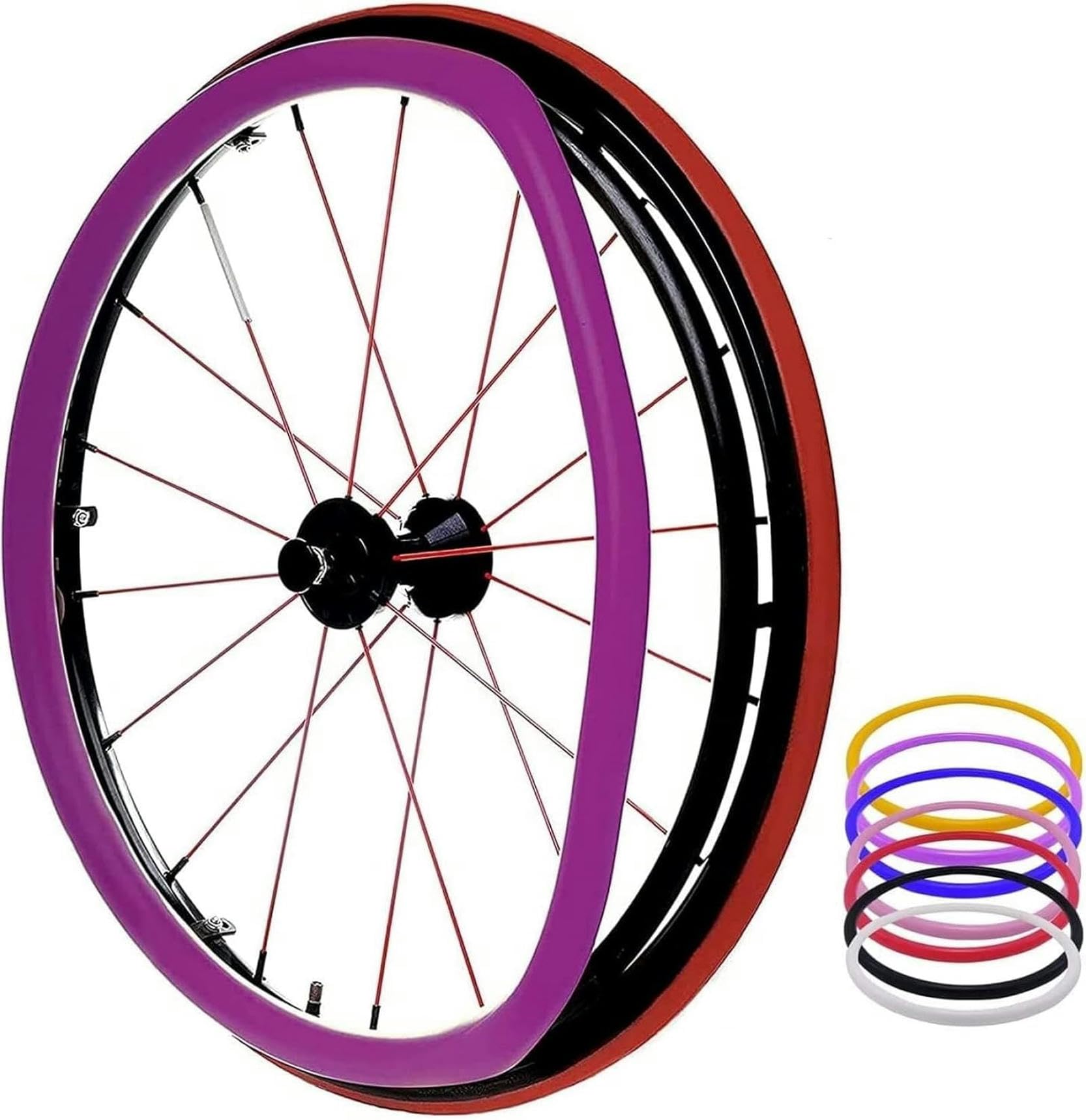 Fundas for llantas de empuje for sillas de ruedas, funda for silla de ruedas deportiva con rueda trasera de 24 pulgadas, funda antideslizante for empuje manual, fundas for aros for sillas de ruedas, a