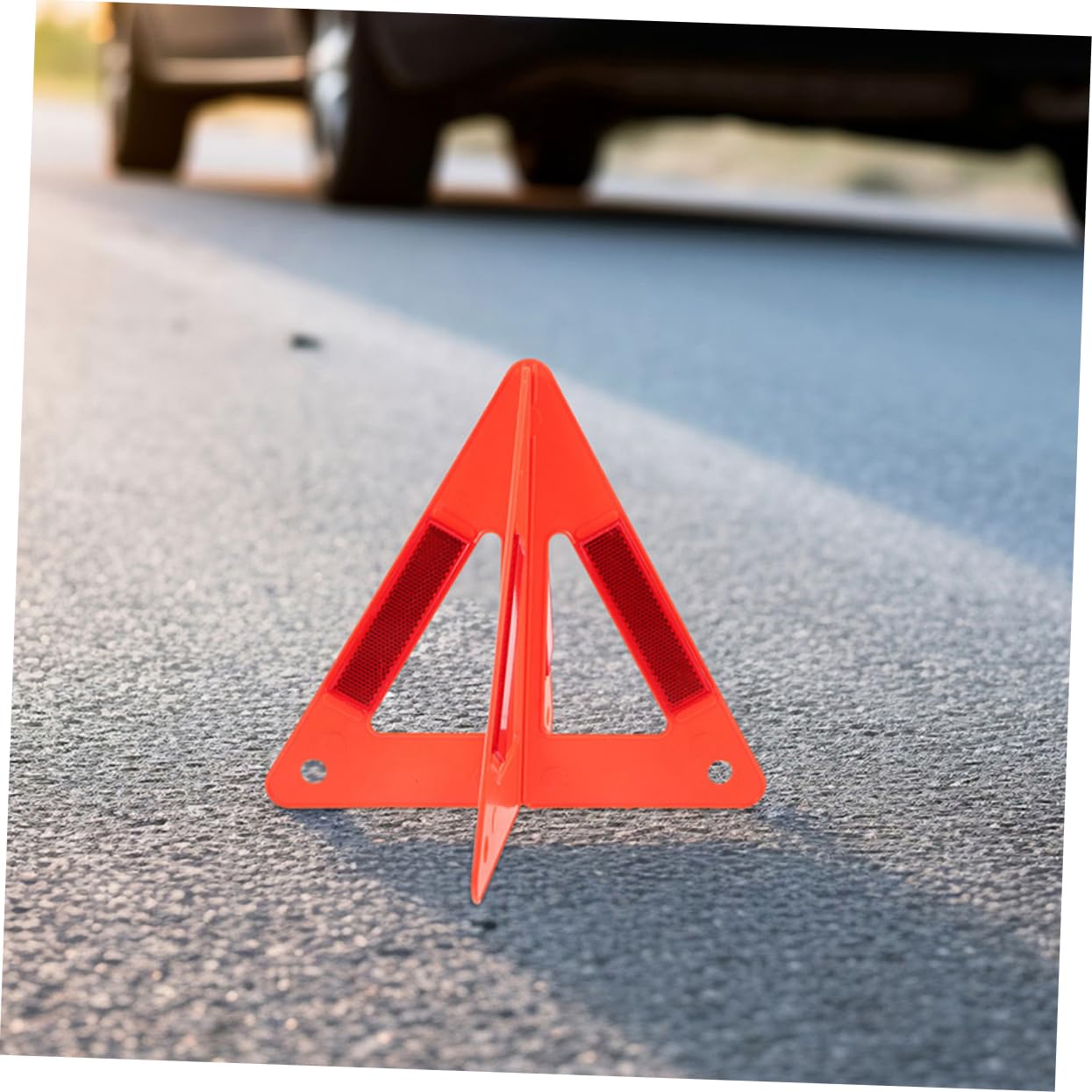 Cabilock 5pezzi Triangolo di Segnalazione per Auto Riflettente Triangolo di Emergenza per Veicoli Accessorio di Sicurezza Stradale Pieghevole Segnale di Avvertimento per Guida Notturna e Co