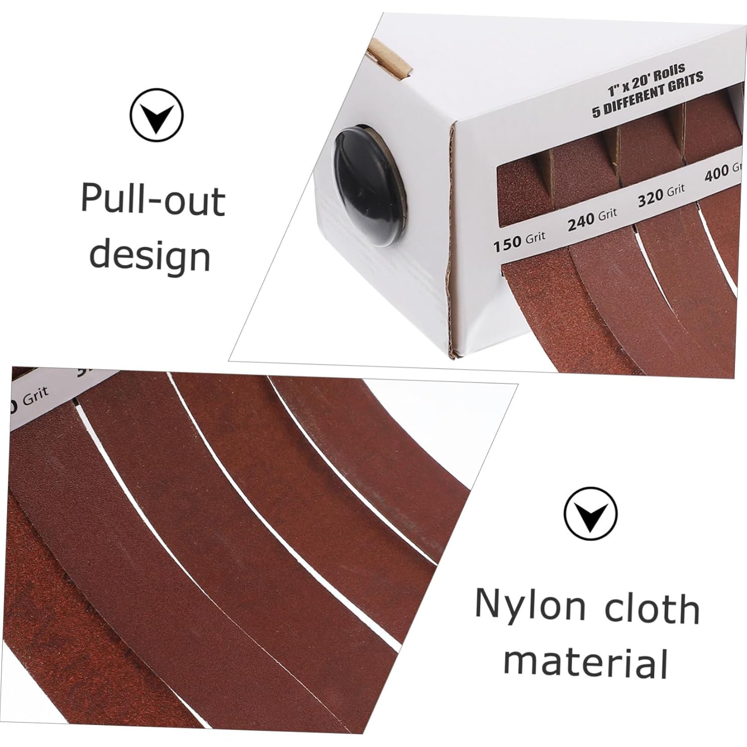CHILDWEET Grit Sandpaper Sandpaper Sanding Pad Sanding Belt Box Polishing Abrasive Roll Emery Cloth Roll