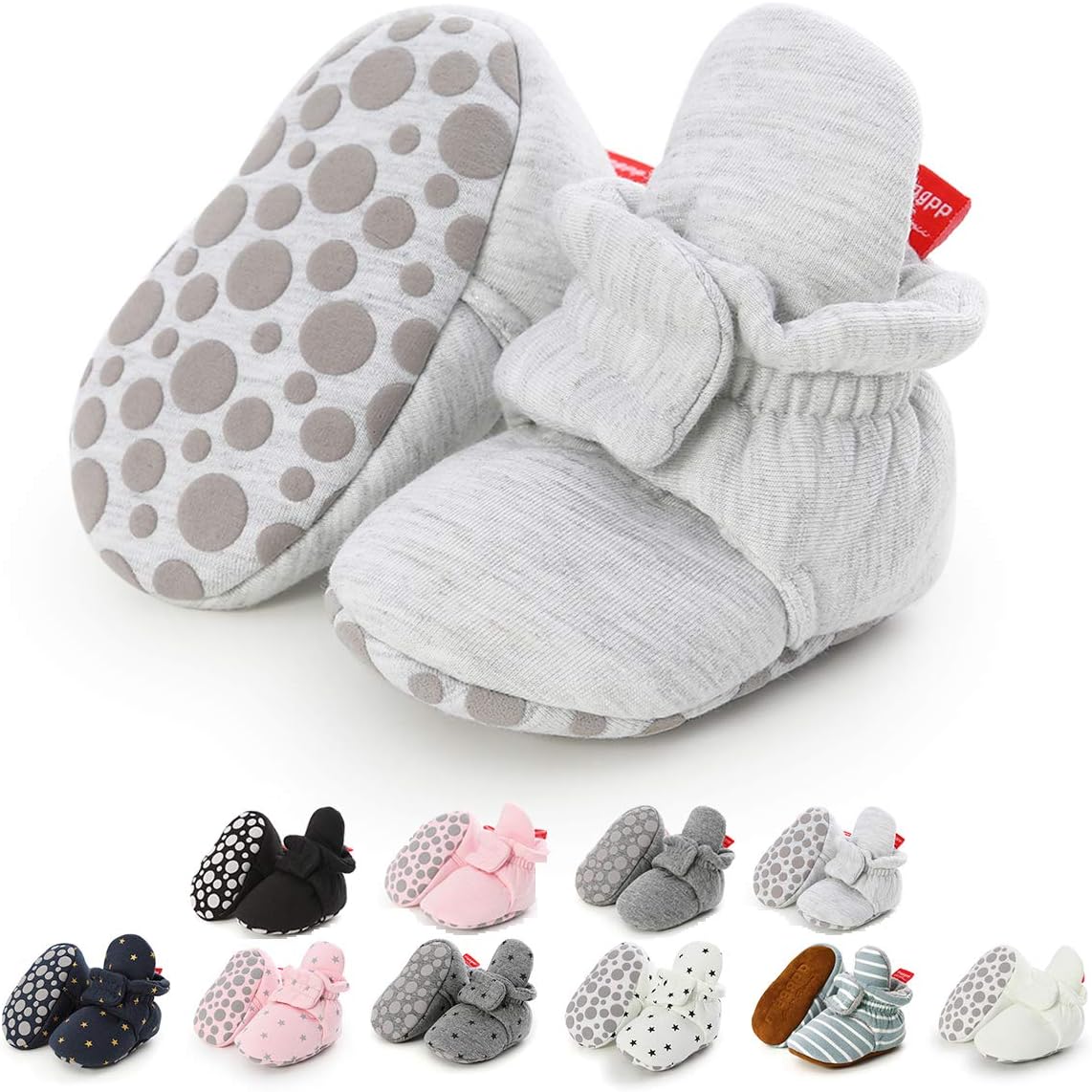OhwawadiInfant Baby Boys Girls Slippers Cozy Fleece Booties Soft Bottom Warm Cartoon Socks Newborn Crib Shoes