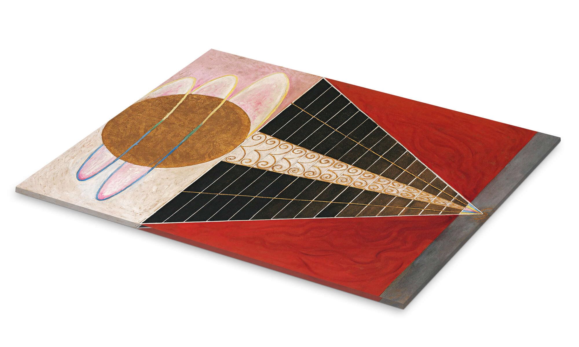 Posterlounge Nr. 2, Altarbild Acrylglasbild | 70 x 90 cm von Hilma af Klint Rot Wandbilder Wanddeko