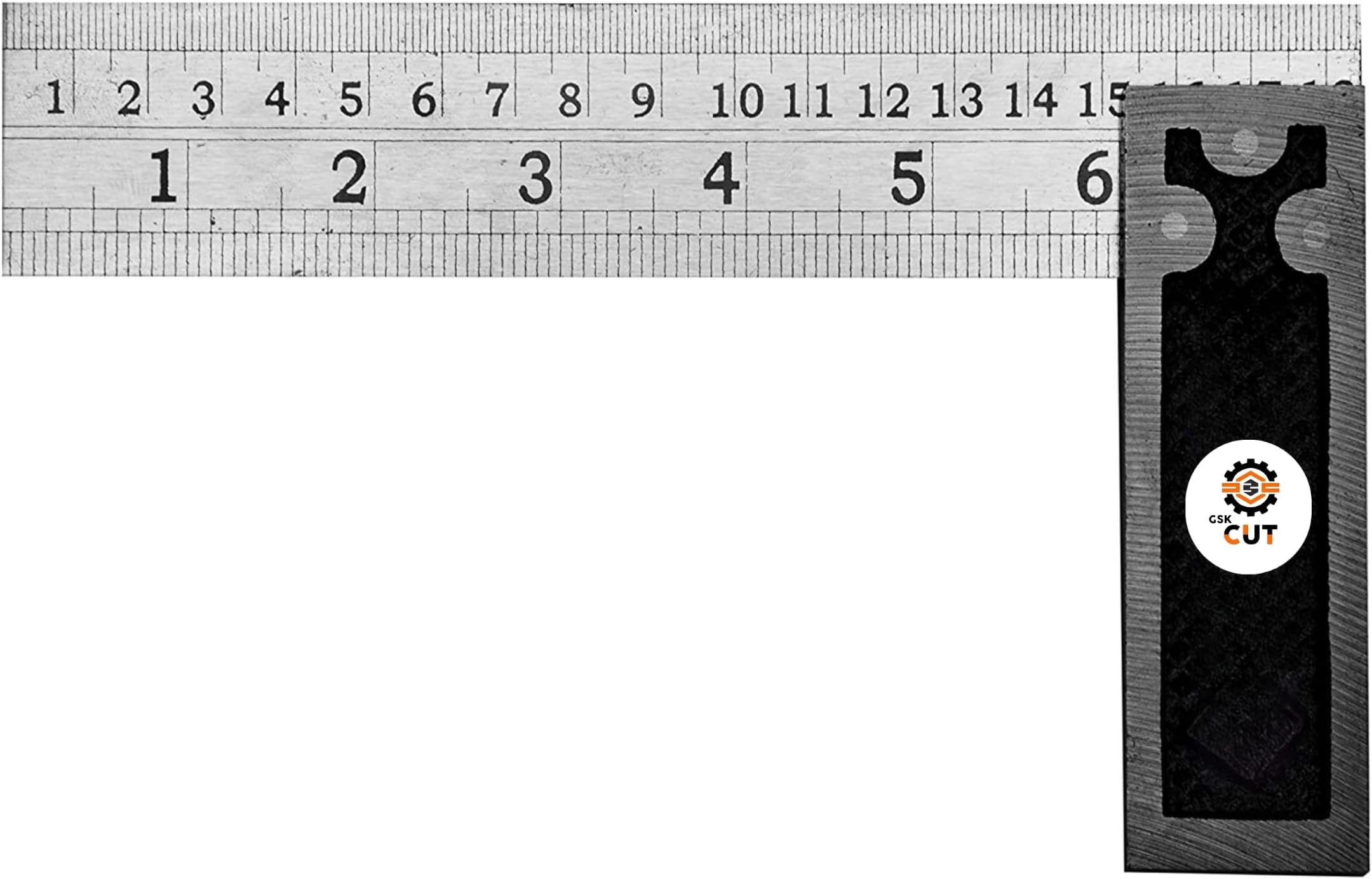 GSK Cutยฎ 6 Inch Engineers Try Square, 90 Degree Right Angle Steel Ruler, Precision Measuring Tool for Carpentry, Woodworking and Metal Work, Heavy Duty Professional Industrial Use