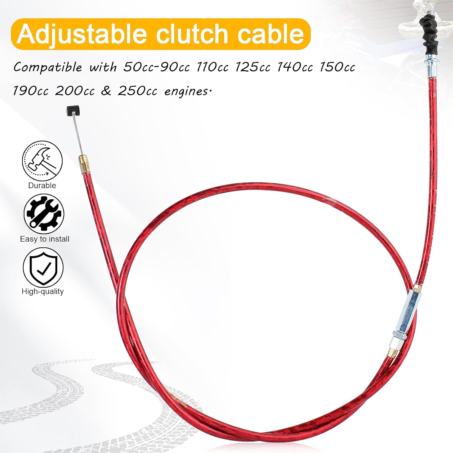 50inch Adjustable White Clutch Cable for Motorcycles Honduras Ubuy