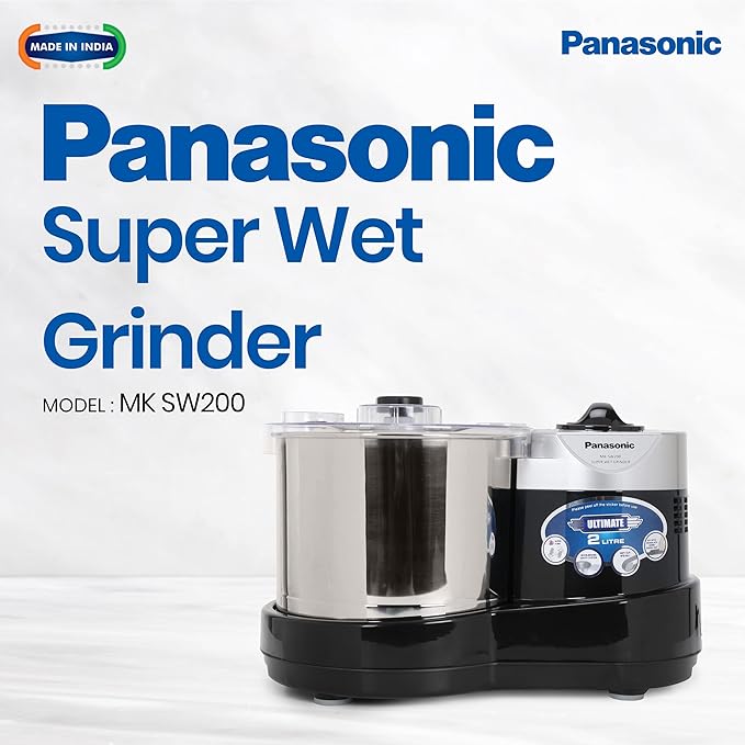 Panasonic MKSW200BLK Wet Grinder, 2 L (Black) Amazon.in Home & Kitchen