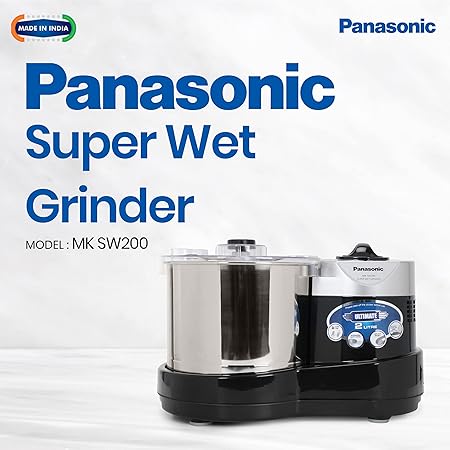 Panasonic MK-SW200BLK Wet Grinder, 2 L (Black)