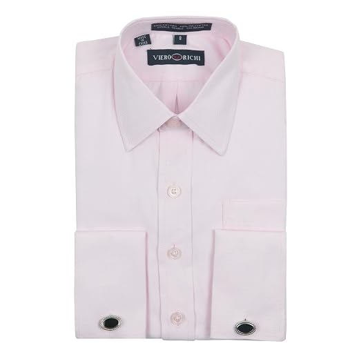 French Cuff Dress Shirt for Boys, Regular & Husky Sizes, Cufflinks Included by Viero Richi